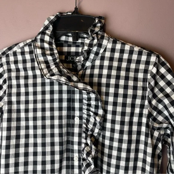 J Crew Cottage cotton poplin top gingham BP623 (2023 style) - Picture 5 of 14